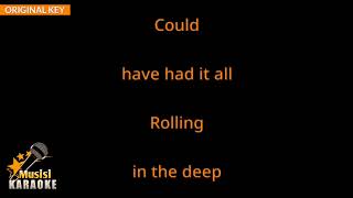 Rolling in the deep Karaoke  Lower key [upl. by Nivlac]