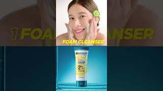 TRY NOW Garnier AntiAcne Facial Foam Cleanser and Serum  to level up your AntiAcne routine [upl. by Nitsir]