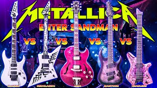 Classic vs Jazz vs Baritone vs Headless Guitar Challenge  Enter Sandman [upl. by Eelak]