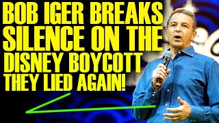 BOB IGER BREAKS SILENCE ON DISNEY BOYCOTT Disney Lies Again To Everyone [upl. by Sibell]