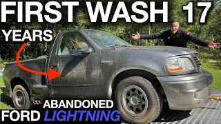 First Wash in 17 Years Abandoned Ford Lightning Disgusting Detail Restoration Will it Run [upl. by Oniliuqnart299]