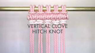 Macrame  How to Tie Vertical Clove Hitch Knots [upl. by Sihtnyc]