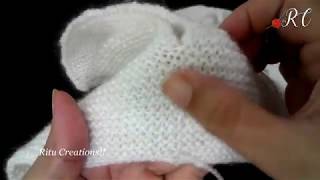 Mattress Stitch in easy Hindi Knitting मैट्रेस्स सिलाई कैसे करे स्वेटर पे   Knitting Hindi [upl. by Nairim]