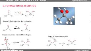 Formación de hidratos a partir de aldehídos y cetonas [upl. by Nadruoj957]