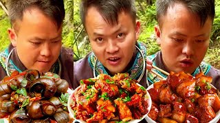 【ASMR MUKBANG】Miao cuisineEscargot must be eaten in summer stirfried with chili its cool [upl. by Raye]