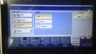 Konica Minolta Tutorial Offset Copy with Finisher [upl. by Charlotte]