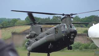 RAF COSFORD AIR SHOW 9th JUNE 2024 WITH THE CHINOOK DISPLAY GREAT BLADE SLAP [upl. by Farrand]