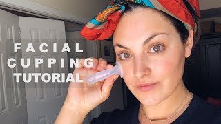 Facial Cupping Tutorial  DOES IT WORK [upl. by Anirdna]