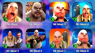 Mr Meat 1 2 3 4 5 6 7 amp 8 Full Gameplay  New Mr Meat Mod 3  Mr Meat Animation Story [upl. by Atlas]