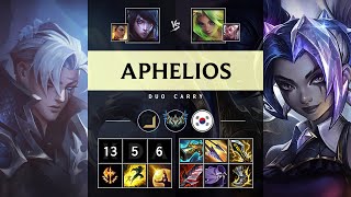 Aphelios ADC vs Zeri Quadra Kill Unstoppable  KR Challenger Patch 1420 [upl. by Einafets]