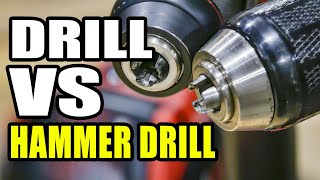 Hammer Drill vs Drill  Which is Faster in Concrete [upl. by Otreblon130]