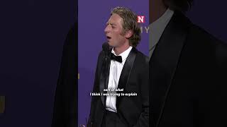 Jeremy Allen White Talks About His Character After Winning Emmy For The Bear [upl. by Vijnas]