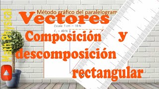 Composición y descomposición rectangular de vectores por métodos gráfico y analítico 💯💥 [upl. by Giorgia]