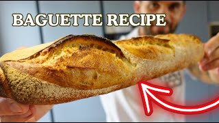 Authentic French baguette recipe  How to make perfect baguette [upl. by Laon]