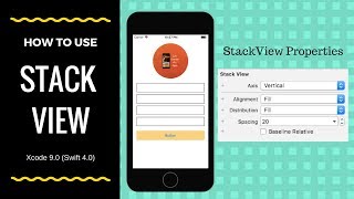 How to use StackView in Xcode 90 Swift 40 [upl. by Zolner]