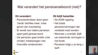 Flitswebinar Wat verandert het pensioenakkoord Door Bas Werker TiU [upl. by Moule]