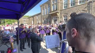 Brighouse amp Rastrick Band  Knight Templar  Whit Friday 2023 Delph Village [upl. by Noelc528]