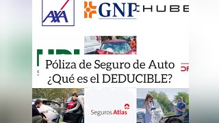 El DEDUCIBLE en Seguro de Auto Conoce cuando Sí y cuando NO pagarlo [upl. by Weinert]