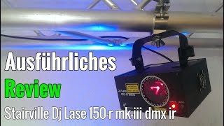 Ausführliches Review Stairville DJ Lase 150R MKIII DMX IR [upl. by Daus844]