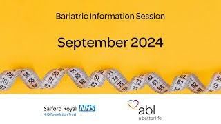 Bariatric Information Session September [upl. by Ydnerb]