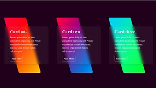 Glowing Gradient Card Hover Effects With HTML amp CSS  Glassmorphism [upl. by Anawik]