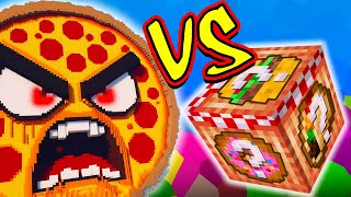 PIZZA GIGANTE VS LUCKY BLOCK COMIDA MINECRAFT LUCKY BLOCK CHALLENGE [upl. by Elin]