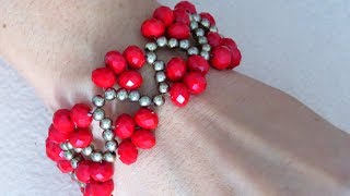 Diy Bracelete Vermelho  Acessórios Femininos [upl. by Hullda]