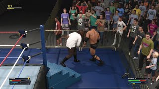 WWE 2K24 MANKIND VS THE ROCK Last Man Standing [upl. by Nyssa]