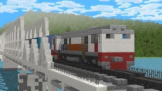 Minecraft Railfanning Indonesian Trains Animation [upl. by Winifield]