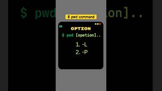 pwd command explained with options it takes  Linux Commands linuxsystem [upl. by Yelad194]