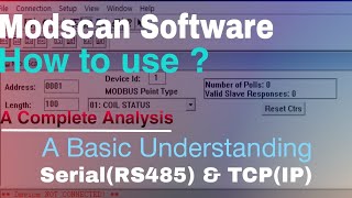 MODSCAN 32  How to Use MODSCAN Software  MODSCAN TCP amp RS485 [upl. by Adolpho]