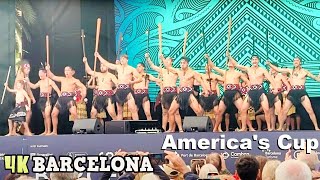 Ngāti Whātua Ōrākei Haka and Waka Show  Americas Cup 2024 Barcelona Spain [upl. by Favrot]