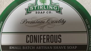 Coniferous shave soap by Stirling Soap Co [upl. by Ellinej]