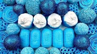 Crushing soap boxes with foam 💙 Asmr soap balls 💙 Clay cracking 💙 Carving soap cubes 💙 [upl. by Adlih]