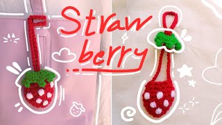 Strawberry crochet tutorial  very easy🍓✨ [upl. by Swor968]