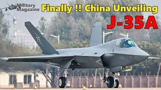 Finally  China Unveiling J35A stealth fighter jet at Zhuhai Airshow [upl. by Nylloc]