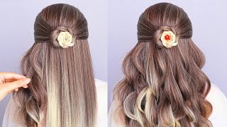 Waterfall Braid Half Up Half Down  Easy Hairstyle For Wedding Guest  Simple And Unique Hairstyle [upl. by Averell]