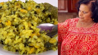 Best Kitcherie  Spinach amp Split Peas Rice  VEGAN  Kichadi [upl. by Darsey543]