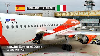 THE ISLAND FOR ALL SEASONS  easyJet Europe A320ceo  Palma de Mallorca ✈ Milan MXP [upl. by Awra101]