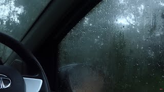 Stormy Rain amp Thunder from Inside Car  Help Study Meditation PTSD Insomnia amp Tinnitus [upl. by Kathy]