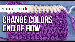 How to Change Yarn Colors End of Row [upl. by Alket151]