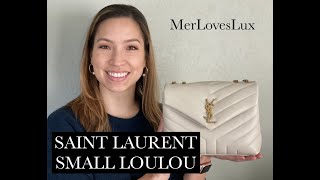 SAINT LAURENT SMALL LOULOU REVIEW YSL Luxury handbagDesigner bagEveryday Luxury bag MerLovesLux [upl. by Guinn]