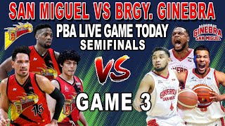 BRGY GINEBRA vs SAN MIGUEL Game 3 Semifinals PBA Live Full Game Today  October 13 2024 [upl. by Mable]