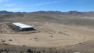 Time Lapse of the Tesla Gigafactory construction  March 2016  Electrek [upl. by Acisseg637]