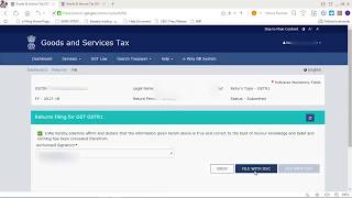 How to File return with DSC in GST portal [upl. by Orran]