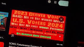 2023 No First Woman Mayor and No First Woman President 2024 by Durango Dank [upl. by Ynoble]