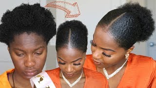 SHE SAID HER 4C Natural Hair Can Never Slick Down Because Its Too Thick  LOOK AT WHAT WE DID [upl. by Varden482]