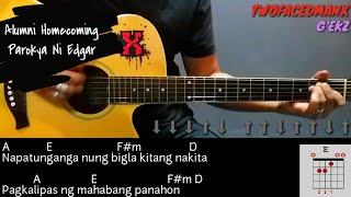 Alumni Homecoming  Parokya Ni Edgar Guitar Cover With Lyrics amp Chords [upl. by Nordgren849]