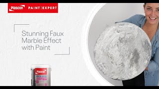 Faux Marble Paint Effect with Plascon Paint Expert DIY [upl. by Kotto]