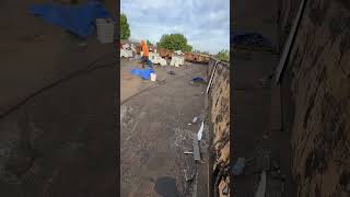 Flat Roof Demolishing Technique Idea motivation inspiration roof diy roofdesign reroof [upl. by Shiller]